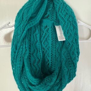 Teal Knit Infinity Scarf
